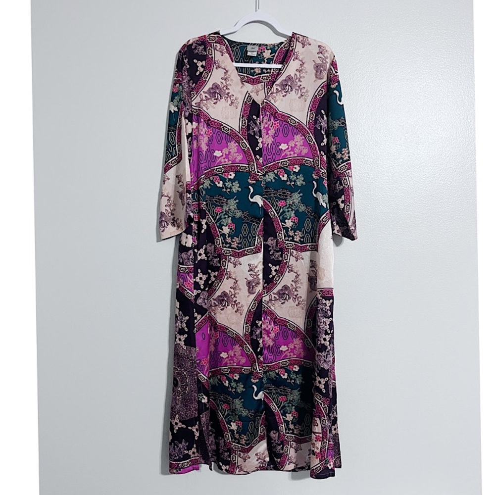 Natori Vintage Kaftan Muumuu Dress